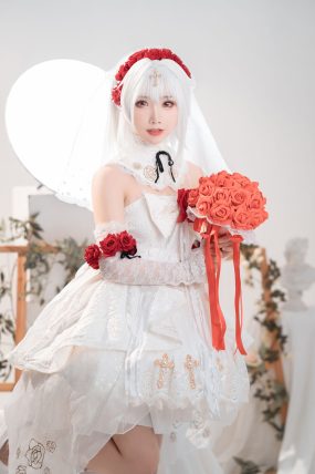 [面饼仙儿] 人气Coser 德丽莎婚纱